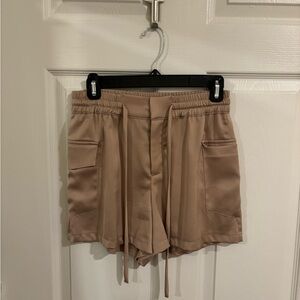 Zara Women's Silk Tan Shorts